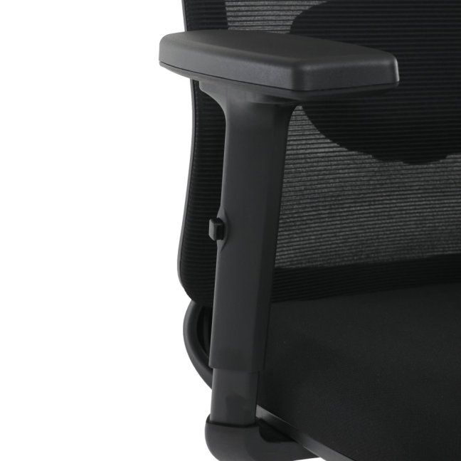 Kancelářská  ergonomická  židle NOKA — síť / látka, černá, nosnost  150 kg