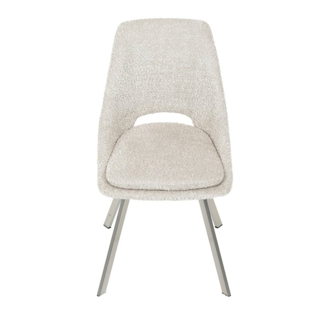 Jídelní židle TALISE — kov, látka, stříbrná / více barev