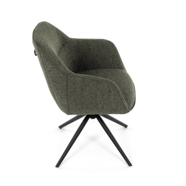 Jídelní otočná židle SCARA — kov, látka, více barev