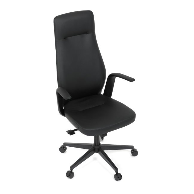 Kancelářské křeslo ERVIN — ekokůže, černá
