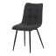 Jídelní židle DAEMON — kov, látka, černá / tmavě šedá