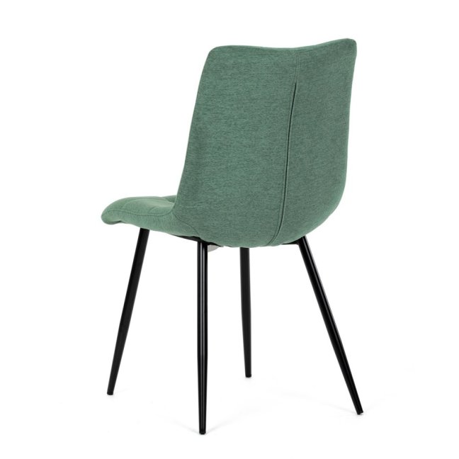 Jídelní židle DAEMON — kov, látka, černá / zelená