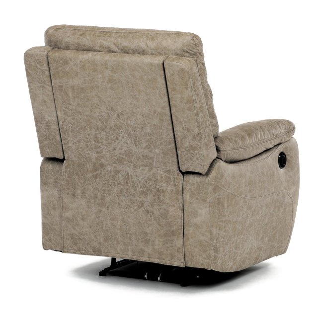 Relaxační křeslo BENNY s elektrickým polohováním — látka, béžová