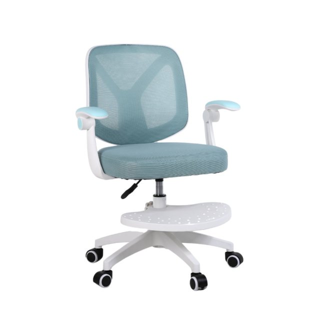 Dětská otočná židle Neoseat JUNI 010 s podnoží — látka, modrá