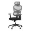 Kancelářská ergonomická židle GRANT — síť, látka, černá / šedá
