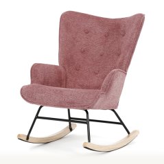 Houpací křeslo FABIAN — látka, růžová