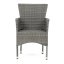 Zahradní křeslo BRIGITA — kov, umělý ratan, šedá