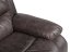 Relaxační polohovací TV křeslo HAVEN — látka, hnědá, nosnost 130 kg
