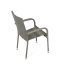 Zahradní křeslo SELEN — kov, umělý ratan, šedá