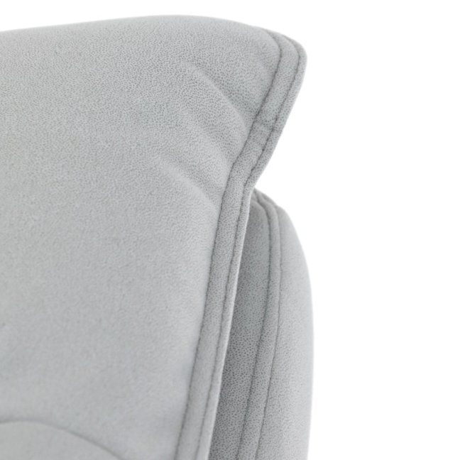 Kancelářské křeslo TITUS s podnožkou — látka, světle šedá