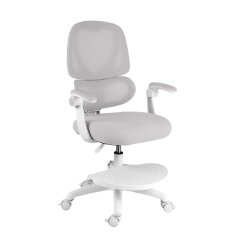 Dětská otočná židle Neoseat JUNI 023 — látka, pratelný potah, šedá