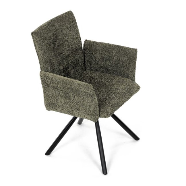 Jídelní otočné křeslo MANKA — kov, látka, více barev - Barevné varianty jídelního křesla MANKA: Šedá