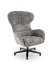 Otočné relaxační křeslo ušák FRANCO — kov, látka, šedá
