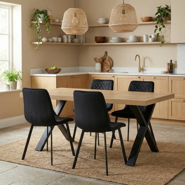 Jídelní židle PAIGE — kov, samet, více barev - Barevné varianty jídelní židle PAIGE: Černá