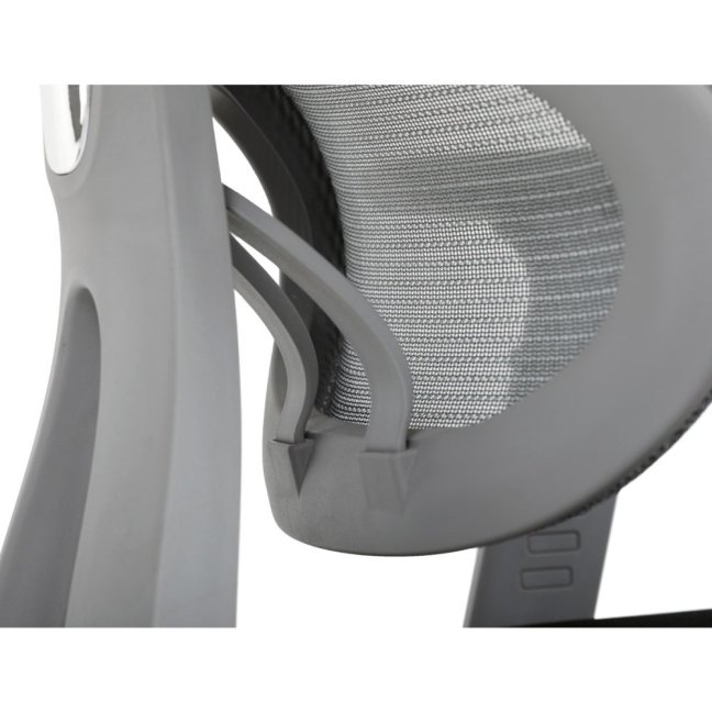 Kancelářská ergonomická židle GRANT II — síť, látka, šedá