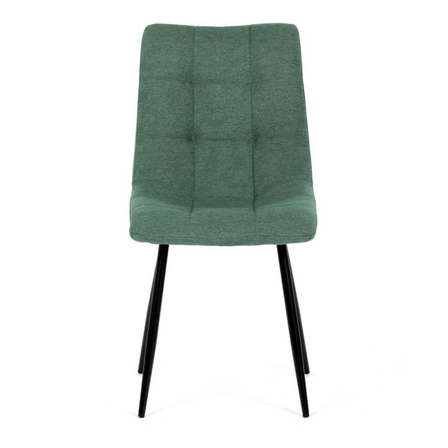 Jídelní židle DAEMON — kov, látka, černá / zelená