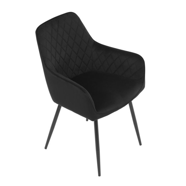 Jídelní křeslo CINDY — samet, černá / více barev - Barevné varianty židle CINDY: Modrá