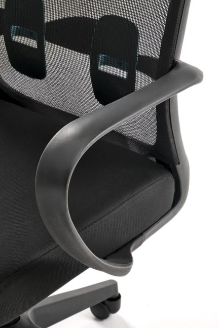 Kancelářská otočná židle ORCANO — síť / látka, černá