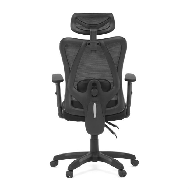 Kancelářská ergonomická židle MANET — síť / látka, černá