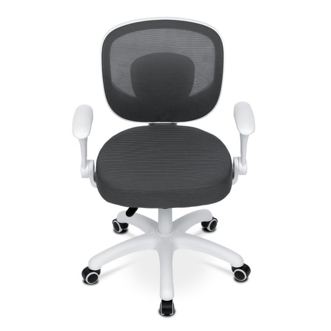 Dětská pracovní židle DINO — síť / látka, tmavě šedá