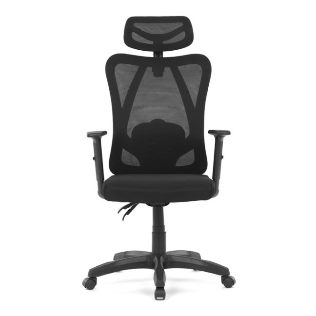 Kancelářská ergonomická židle MANET — síť / látka, černá