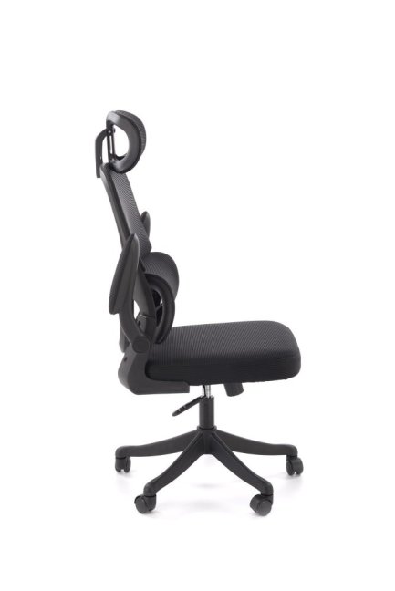 Kancelářská otočná židle SOREN — síť / látka, černá