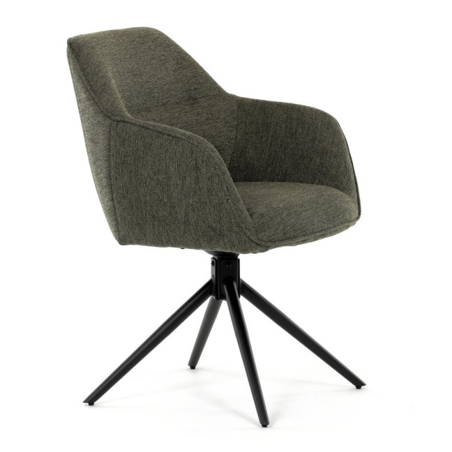 Jídelní otočná židle SCARA — kov, látka, více barev