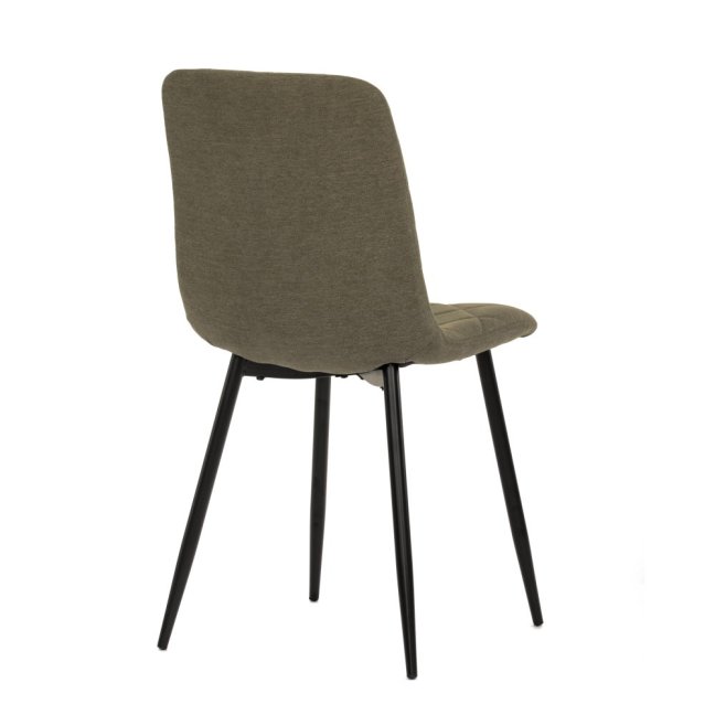 Jídelní židle LONA — kov, látka, černá / více barev - Barevné varianty židle LONA: Hnědá