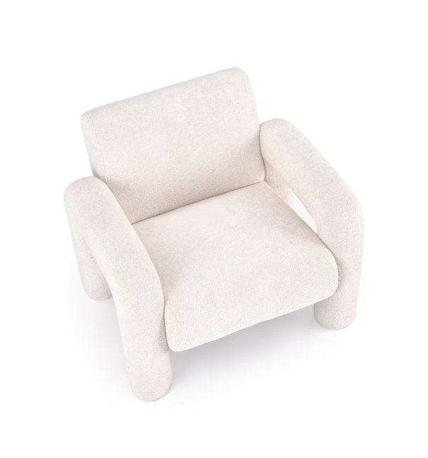 Designové křeslo VARNA — látka, krémová