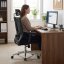 Kancelářská ergonomická židle Neoseat SABRINA — černá, nosnost 150 kg