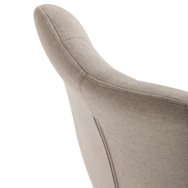 Jídelní židle DAEMON — kov, látka, černá / cappuccino