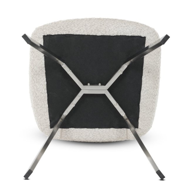 Jídelní židle TALISE — kov, látka, stříbrná / více barev