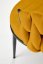 Designové jídelní křeslo MANDY — kov, látka, černá / hořčicová
