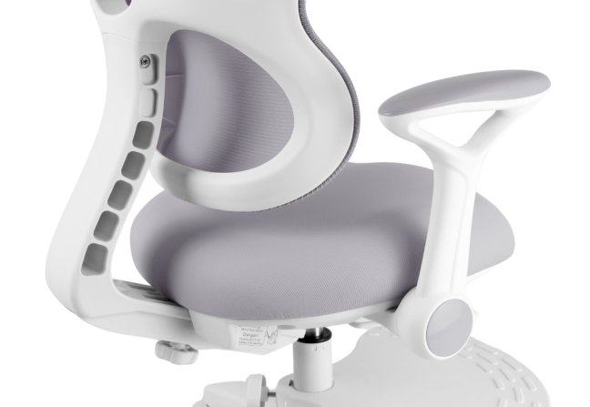 Dětská rostoucí židle Neoseat JUNI 006 — látka, pratelný potah, šedá