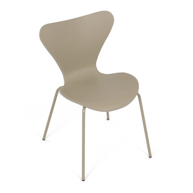 Jídelní židle VERN — kov, plast, cappuccino