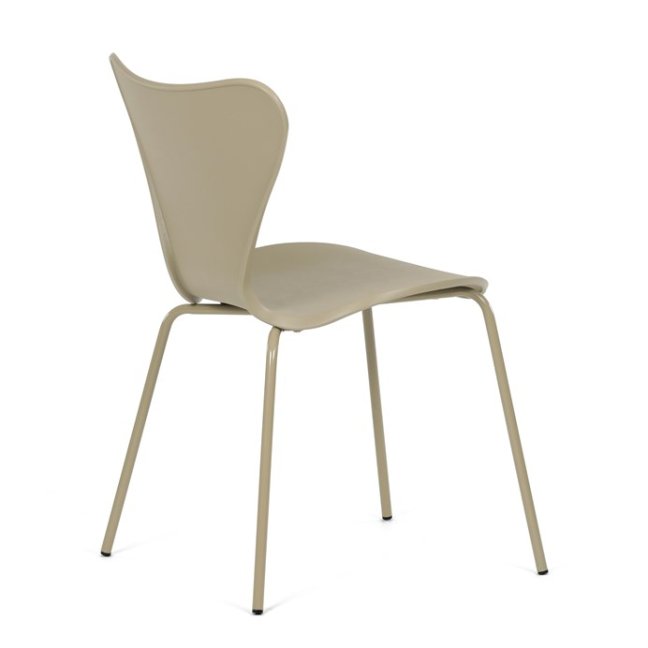 Jídelní židle VERN — kov, plast, cappuccino