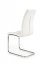 Jídelní židle KEVIN — kov, ekokůže, bílá