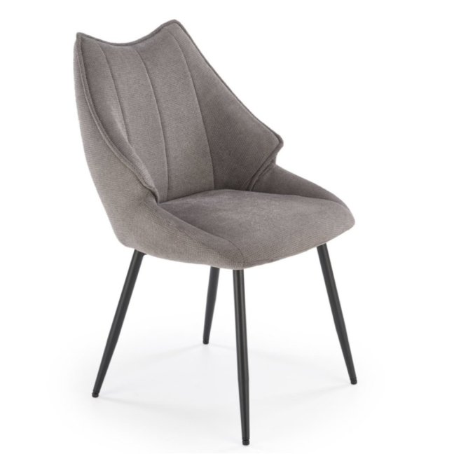 Jídelní křeslo KORFU — kov, látka, šedá