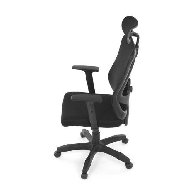 Kancelářská ergonomická židle MANET — síť / látka, černá