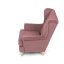 Relaxační křeslo ušák MAVEN — masiv, látka, přírodní / růžová