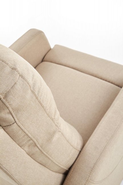 Relaxační polohovací TV křeslo FELIPE — látka, béžová