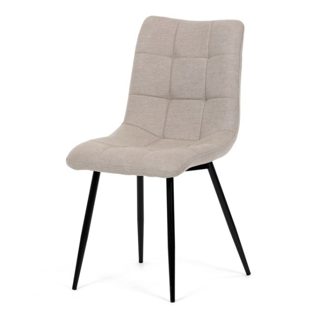 Jídelní židle DAEMON — kov, látka, černá / cappuccino