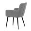 Jídelní křeslo LYON — kov, látka, více barev - Barevné varianty jídelního křesla LYON: Tmavě šedá
