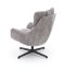 Relaxační otočné křeslo ARANAKA — kov, látka, šedá