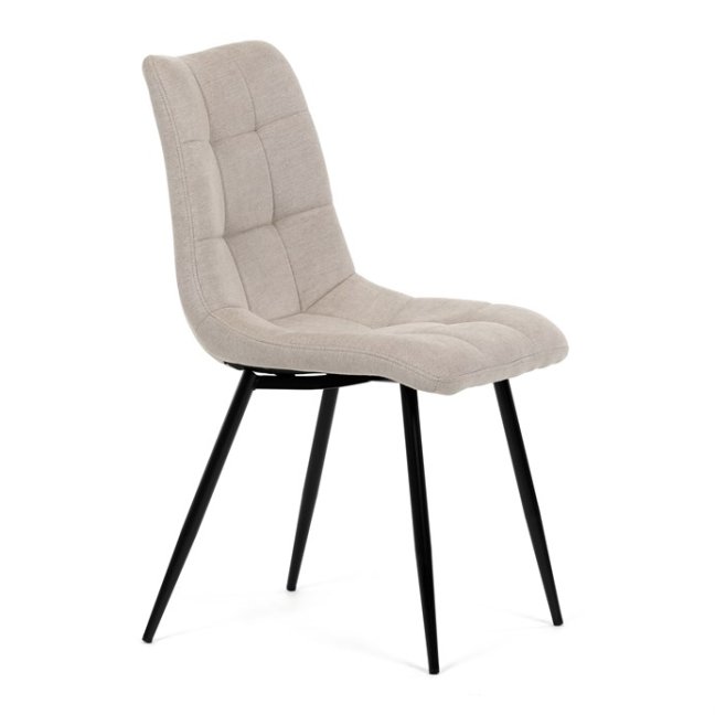 Jídelní židle DAEMON — kov, látka, černá / cappuccino