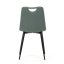 Jídelní židle KLAUDIUS — kov, látka, černá / zelená, nosnost 150 kg