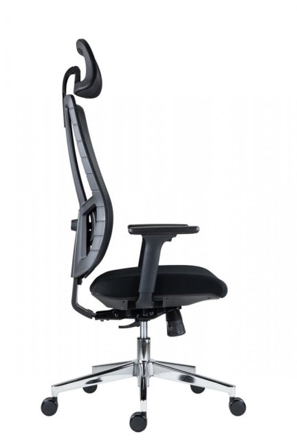 Kancelářská ergonomická židle Neoseat SPINO — látka, černá, nosnost 150 kg