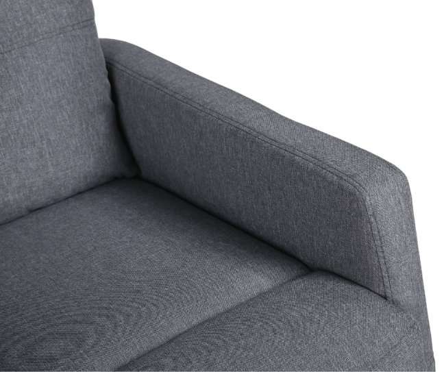 TV křeslo MODO PLUS s elektrickým polohováním — látka, šedá, nosnost 130 kg