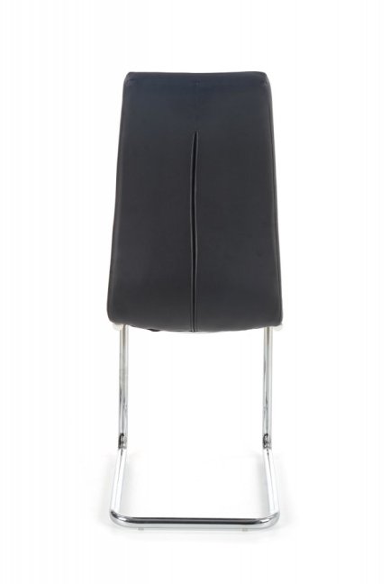 Jídelní židle KEVIN — kov, ekokůže, černá