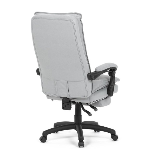 Kancelářské křeslo TITUS s podnožkou — látka, světle šedá